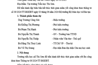 BIÊN BẢN  VỀ VIỆC KẾT THÚC NIÊM YẾT CÔNG KHAI