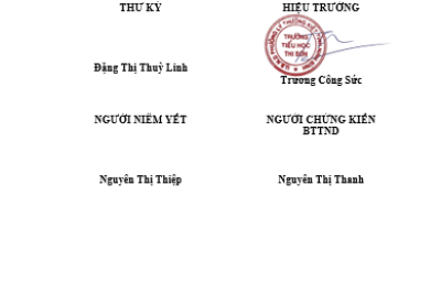 BIÊN BẢN  VỀ VIỆC NIÊM YẾT CÔNG KHAI