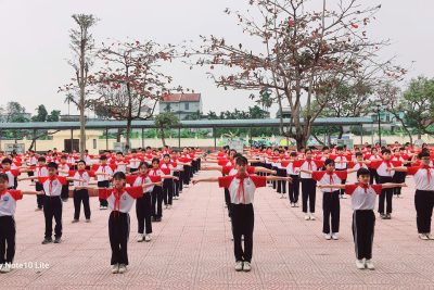 Ngày hội đồng diễn võ nhạc Vovinam của các em học sinh trường Tiểu học Thi Sơn