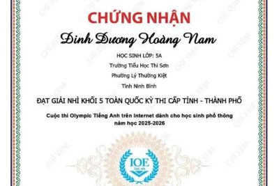 Học sinh trường TH Thi Sơn tham gia cuộc thi IOE cấp Tỉnh